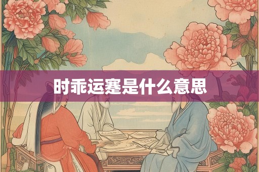 时乖运蹇是什么意思