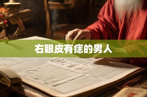 右眼皮有痣的男人