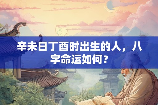 辛未日丁酉时出生的人，八字命运如何？