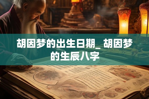 胡因梦的出生日期_ 胡因梦的生辰八字