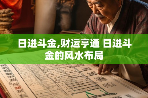 日进斗金,财运亨通 日进斗金的风水布局
