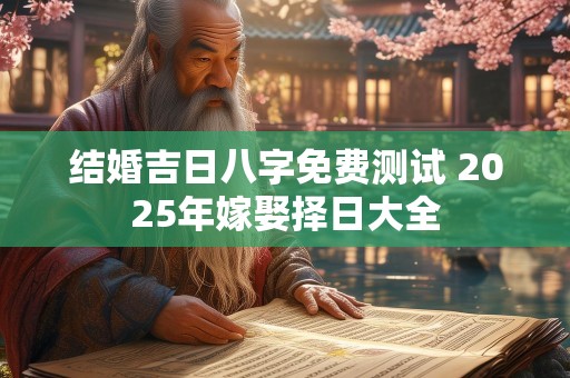 结婚吉日八字免费测试 2025年嫁娶择日大全