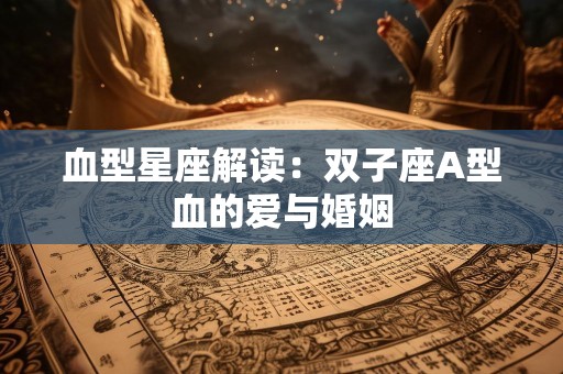 血型星座解读：双子座A型血的爱与婚姻