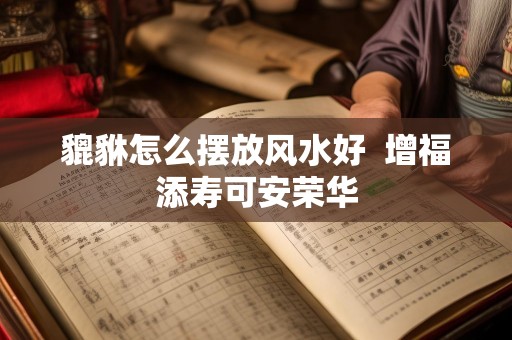 貔貅怎么摆放风水好  增福添寿可安荣华
