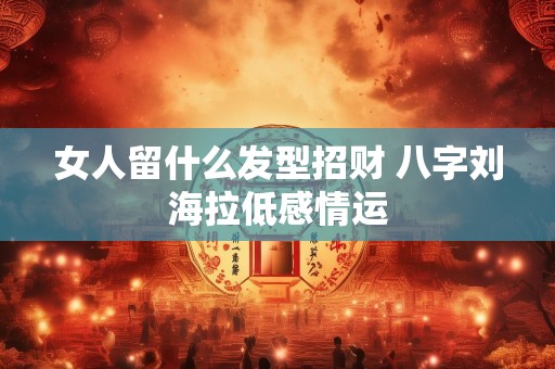 女人留什么发型招财 八字刘海拉低感情运