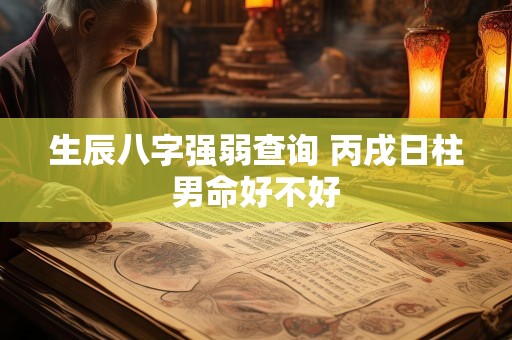 生辰八字强弱查询 丙戌日柱男命好不好