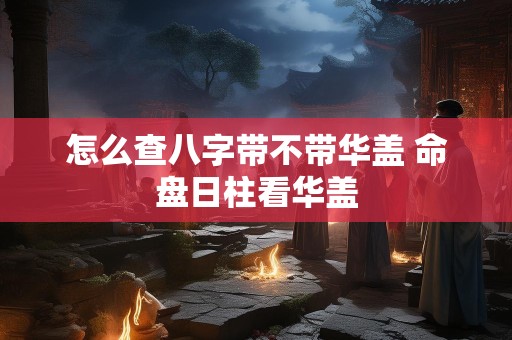 怎么查八字带不带华盖 命盘日柱看华盖
