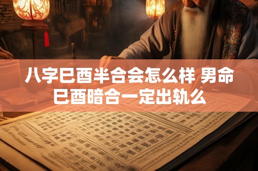 八字巳酉半合会怎么样 男命巳酉暗合一定出轨么