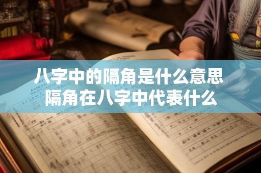八字中的隔角是什么意思 隔角在八字中代表什么