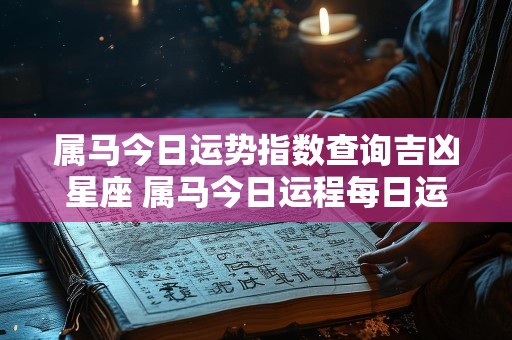 属马今日运势指数查询吉凶星座 属马今日运程每日运势查询