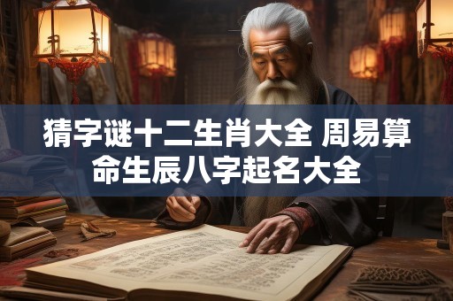 猜字谜十二生肖大全 周易算命生辰八字起名大全