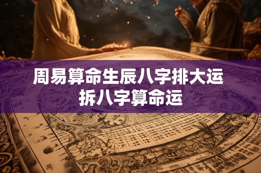 周易算命生辰八字排大运 拆八字算命运