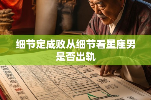 细节定成败从细节看星座男是否出轨