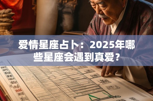 爱情星座占卜：2025年哪些星座会遇到真爱？