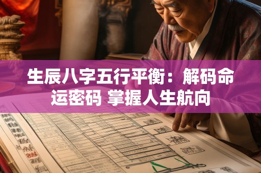 生辰八字五行平衡：解码命运密码 掌握人生航向