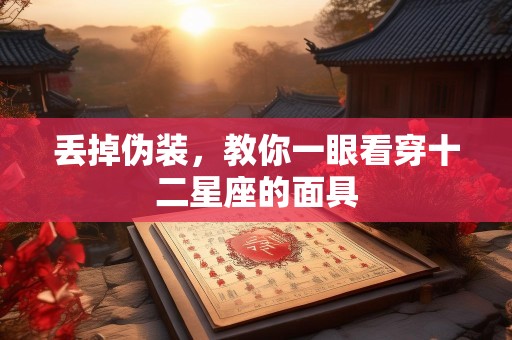 丢掉伪装，教你一眼看穿十二星座的面具