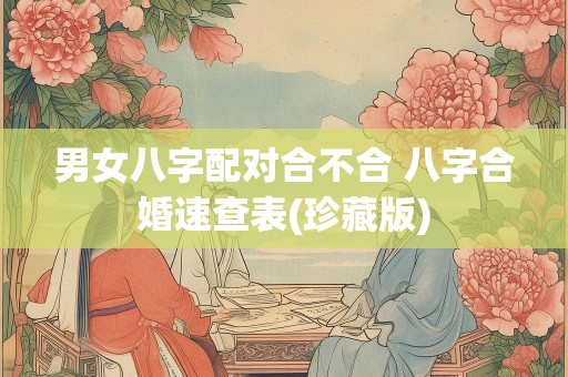 男女八字配对合不合 八字合婚速查表(珍藏版)