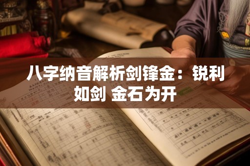 八字纳音解析剑锋金：锐利如剑 金石为开