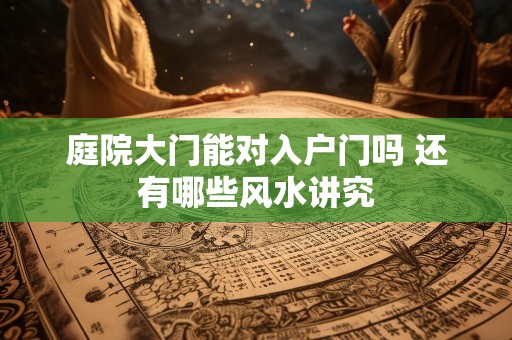 庭院大门能对入户门吗 还有哪些风水讲究