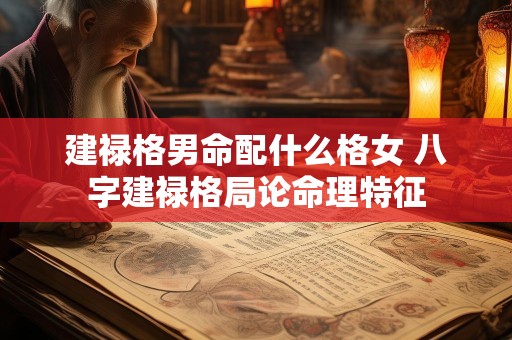 建禄格男命配什么格女 八字建禄格局论命理特征