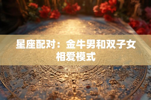 星座配对：金牛男和双子女相爱模式