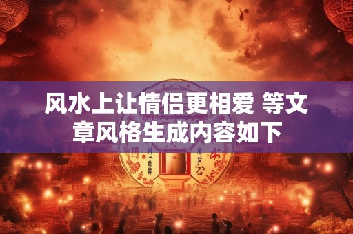 风水上让情侣更相爱 等文章风格生成内容如下