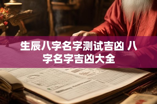 生辰八字名字测试吉凶 八字名字吉凶大全