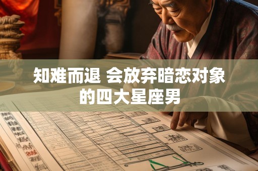 知难而退 会放弃暗恋对象的四大星座男