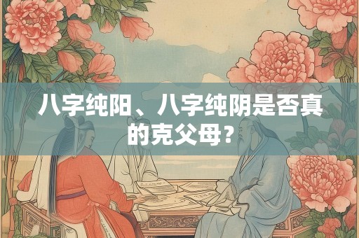 八字纯阳、八字纯阴是否真的克父母？
