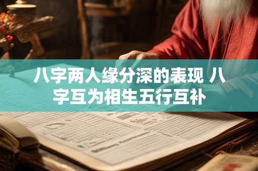 八字两人缘分深的表现 八字互为相生五行互补