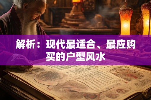 解析：现代最适合、最应购买的户型风水