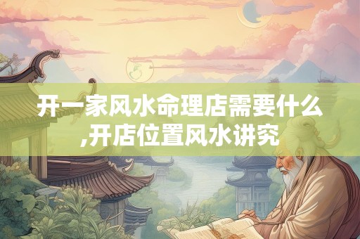 开一家风水命理店需要什么,开店位置风水讲究