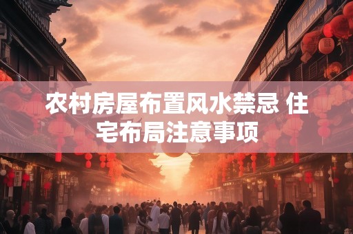 农村房屋布置风水禁忌 住宅布局注意事项