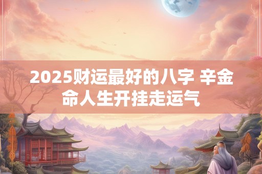 2025财运最好的八字 辛金命人生开挂走运气