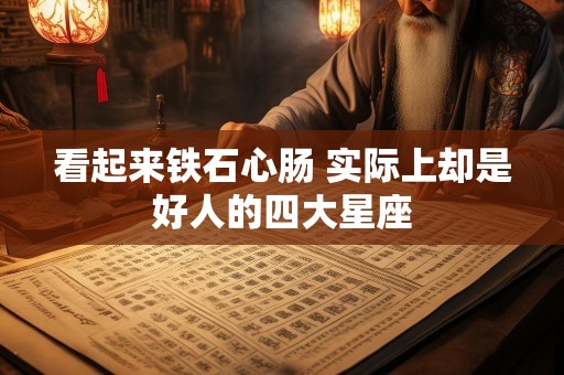 看起来铁石心肠 实际上却是好人的四大星座