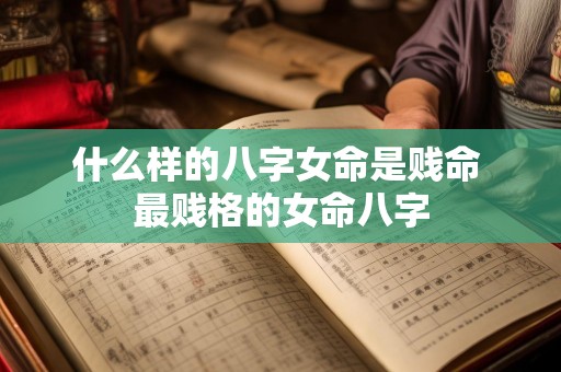 什么样的八字女命是贱命 最贱格的女命八字