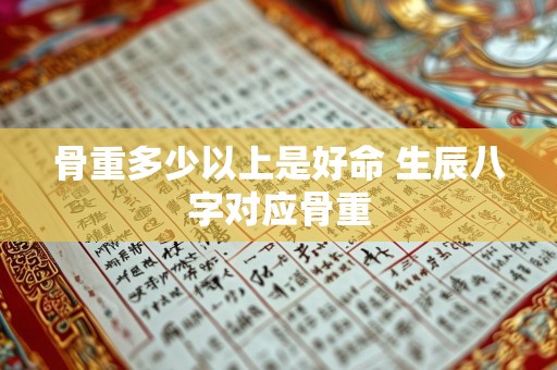 骨重多少以上是好命 生辰八字对应骨重