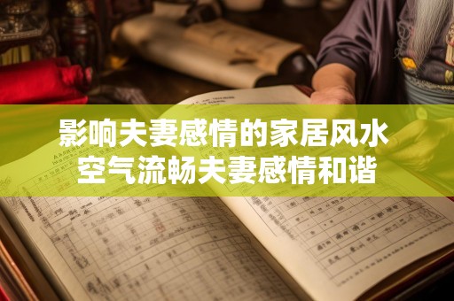 影响夫妻感情的家居风水 空气流畅夫妻感情和谐
