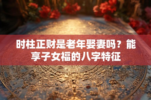 时柱正财是老年娶妻吗？能享子女福的八字特征