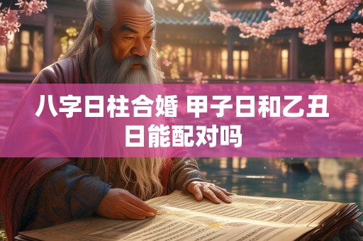 八字日柱合婚 甲子日和乙丑日能配对吗