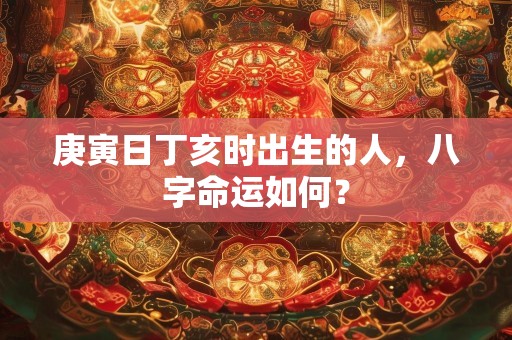 庚寅日丁亥时出生的人，八字命运如何？