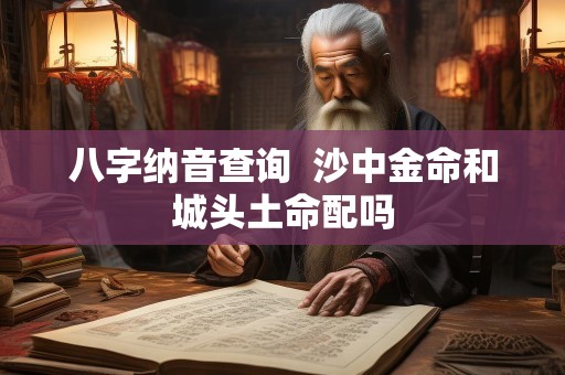 八字纳音查询  沙中金命和城头土命配吗