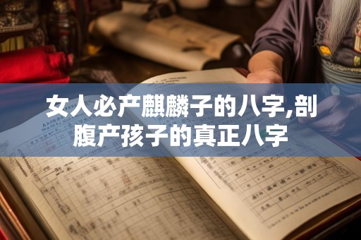 女人必产麒麟子的八字,剖腹产孩子的真正八字