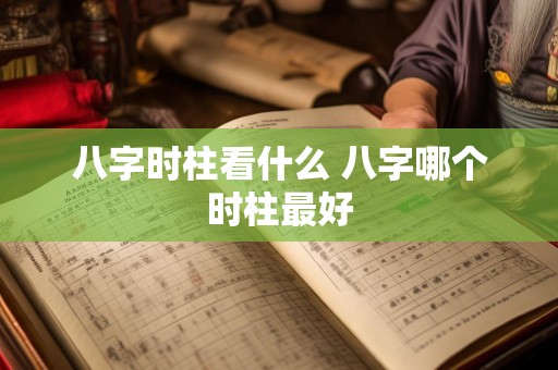 八字时柱看什么 八字哪个时柱最好