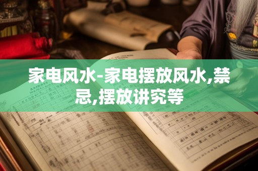 家电风水-家电摆放风水,禁忌,摆放讲究等