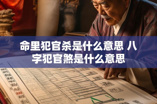 命里犯官杀是什么意思 八字犯官煞是什么意思