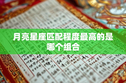 月亮星座匹配程度最高的是哪个组合