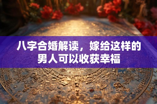 八字合婚解读，嫁给这样的男人可以收获幸福