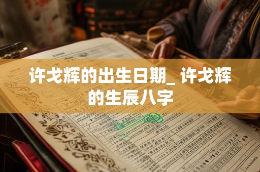 许戈辉的出生日期_ 许戈辉的生辰八字