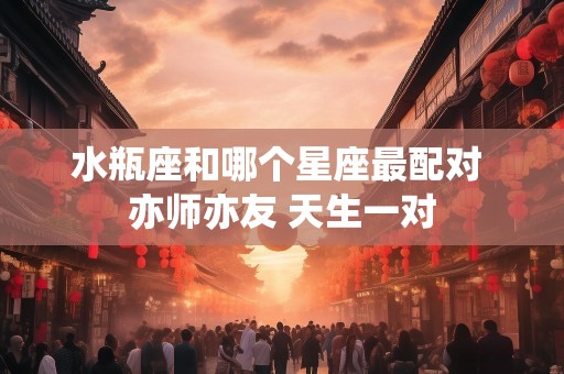 水瓶座和哪个星座最配对 亦师亦友 天生一对